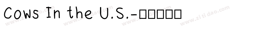 Cows In the U.S.字体转换